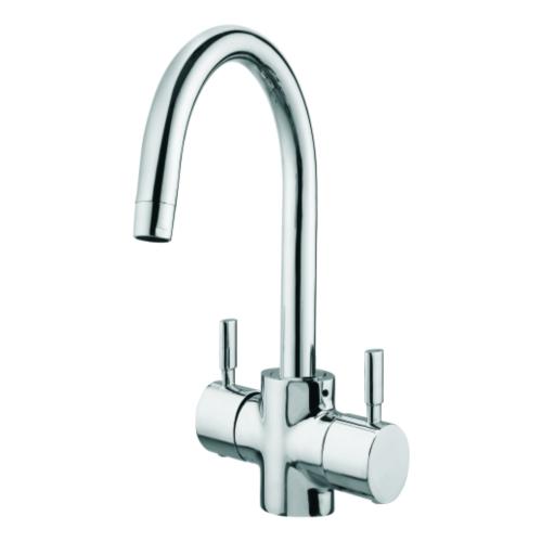 Centre Hole Basin Mixer Long Swinging Spout Chrome